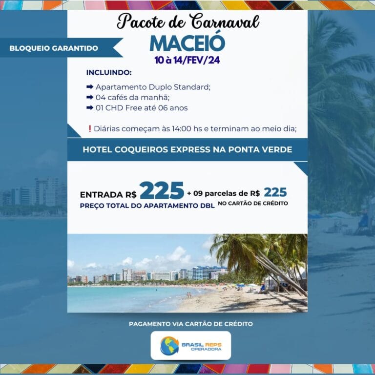 Pacote de Carnaval Maceió