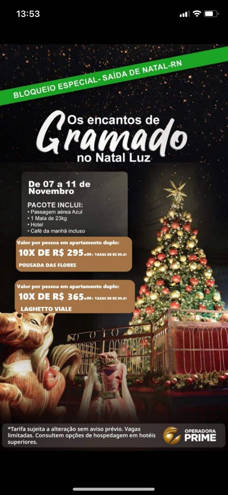 pacote de natal luz, saíndo de natal rn