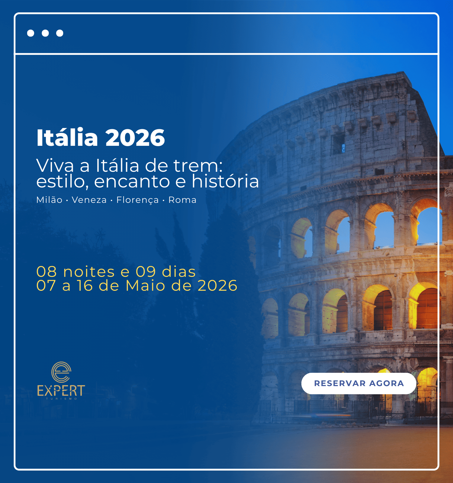 Itália com Trenitalia 2026