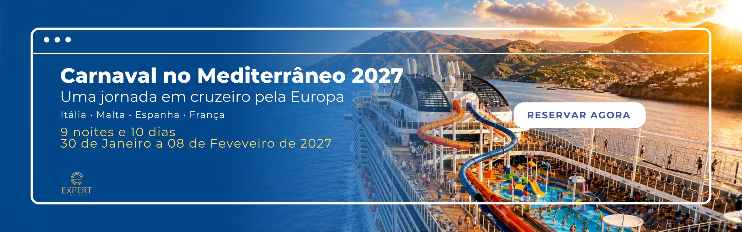 Carnaval no Mediterrâneo 2027