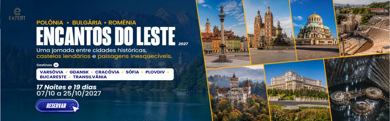 Polônia, Romênia e Bulgária 2027 – Encantos do Leste: Varsóvia, Cracóvia, Sófia, Bucareste e Transilvânia