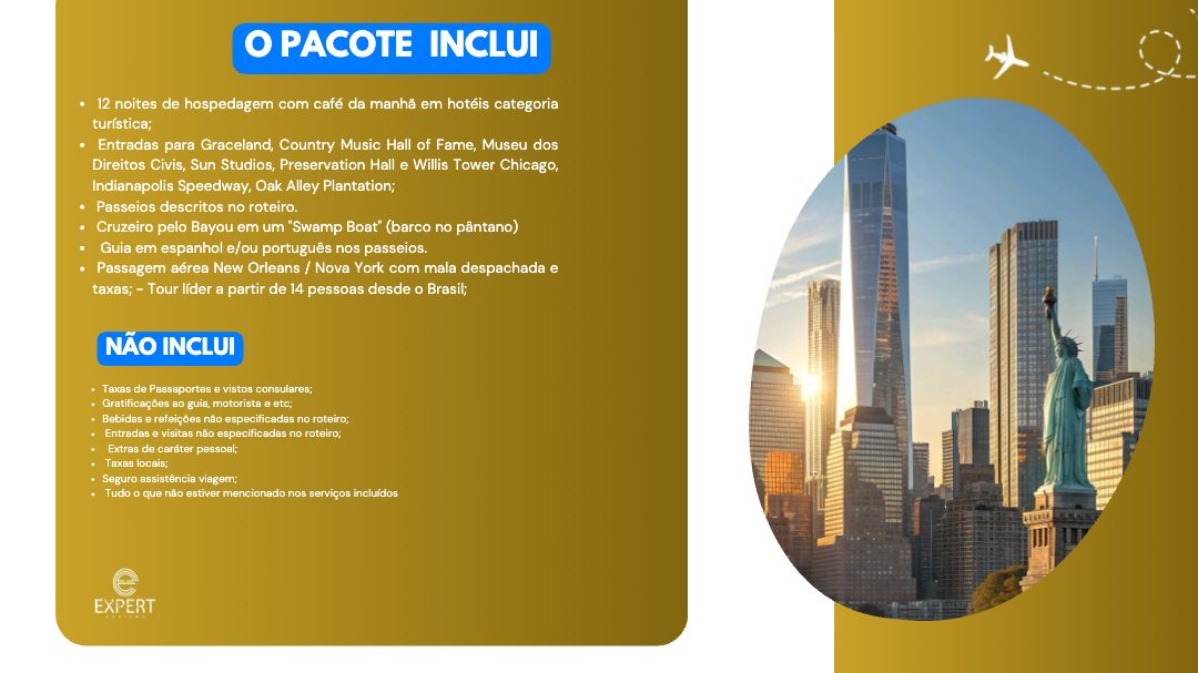 Rota da Música com Nova York 2027 Pacote Completo (15)